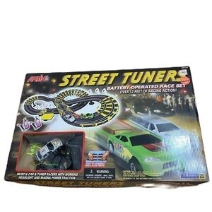 Vintage Artin Slot Cars Street Tuner Race Track W/ 2 Cars N2O